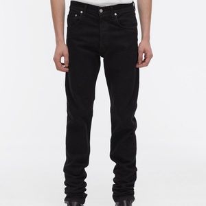 Helmut Lang black masc hi straight jeans